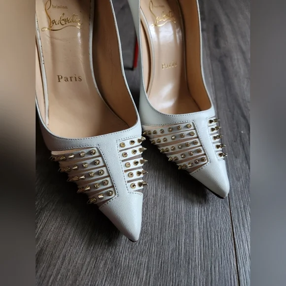 Authentic Louboutin Barretta Spike Mesh Pump with box and dust bag - Picture 7 of 15